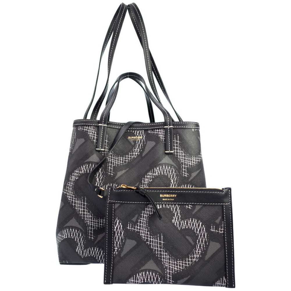 Burberry Summer Monogram Canvas Beach Tote Pouch 2Way Bag